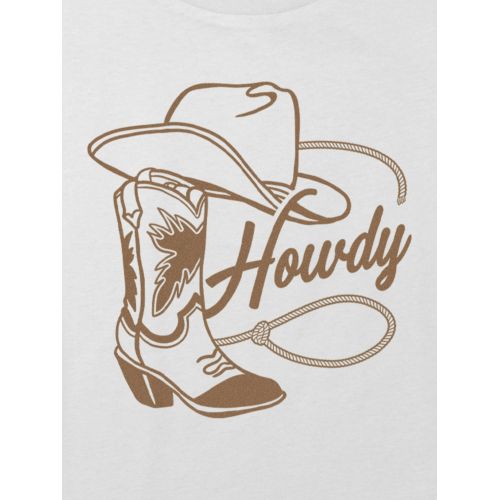 갭 Kids Howdy Cowgirl Graphic Boxy Crop Tee