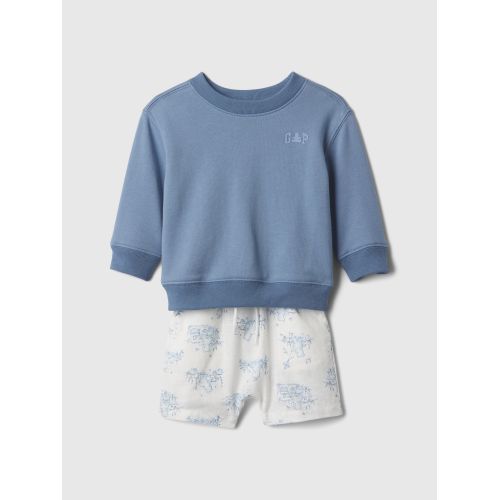 갭 Baby Linen-Cotton Logo Outfit Set