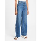 High Rise Wide-Leg Jeans with Button-Fly with Washwell™