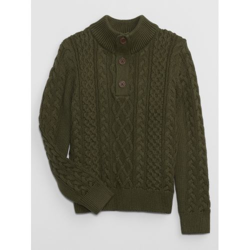 갭 Kids Cable-Knit Mockneck Sweater