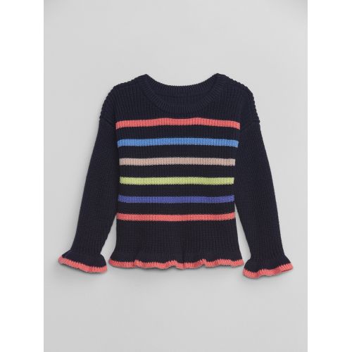 갭 babyGap Stripe Shaker-Stitch Sweater