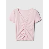 Kids Ribbed Ruched T-Shirt