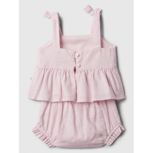 갭 Baby Linen-Blend Two-Piece Outfit Set