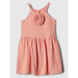 babyGap Gauze Sleeveless Rosette Dress