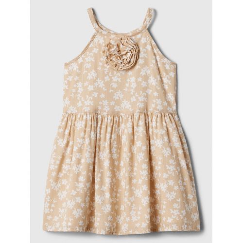 갭 babyGap Print Sleeveless Rosette Dress