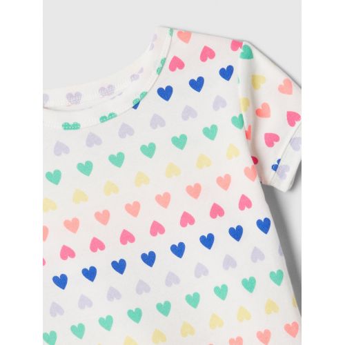 갭 babyGap 100% Organic Cotton Rainbow Heart PJ Set
