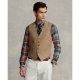 Linen-Blend Herringbone Vest