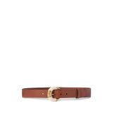 Resin-Buckle Leather Belt