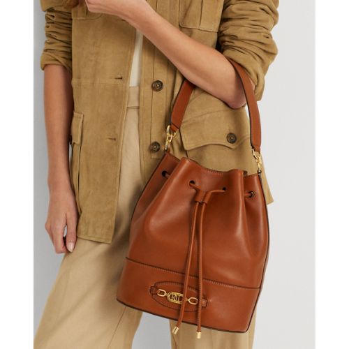 폴로 랄프로렌 Leather Large Andie Drawstring Bag