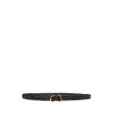 Braided Vachetta Leather Skinny Belt
