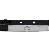 Turn-Lock Skinny Leather Belt