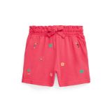Tropical-Embroidery Mesh Short