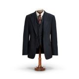 Striped Herringbone Suit Jacket