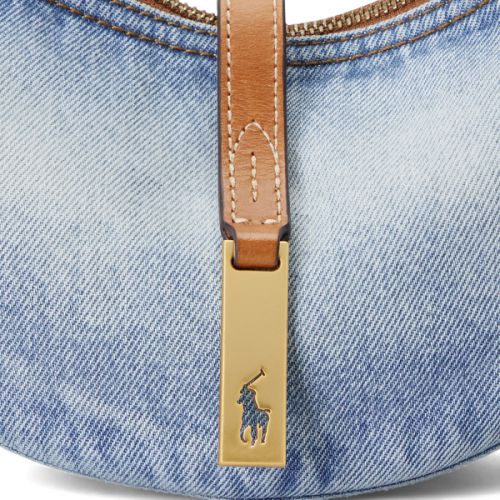 폴로 랄프로렌 Polo ID Denim-Leather Mini Shoulder Bag