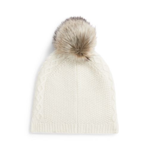 폴로 랄프로렌 Aran-Knit Wool-Blend Pom-Pom Hat