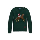 Intarsia-Knit Polo Cotton-Blend Sweater