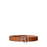 RL Box Leather Wide Belt