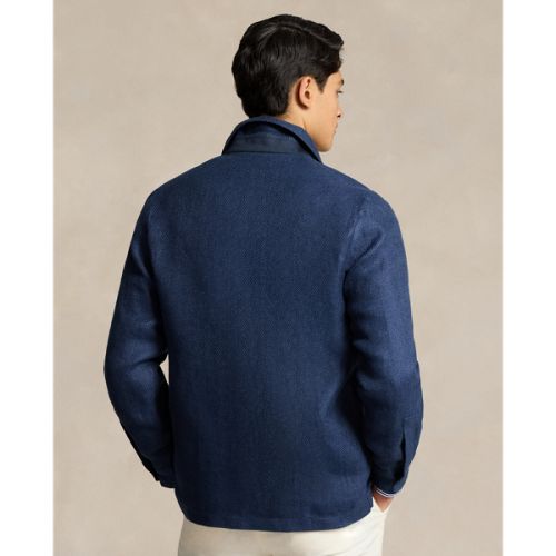 폴로 랄프로렌 Tailored Linen-Silk Herringbone Jacket