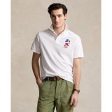 Classic Fit Embroidered Mesh Polo Shirt