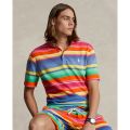Classic Fit Striped Spa Terry Polo Shirt