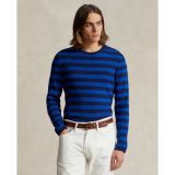Striped Rib-Knit Cotton-Cashmere Sweater