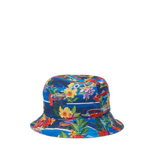폴로 랄프로렌 Tropical-Print Twill Bucket Hat