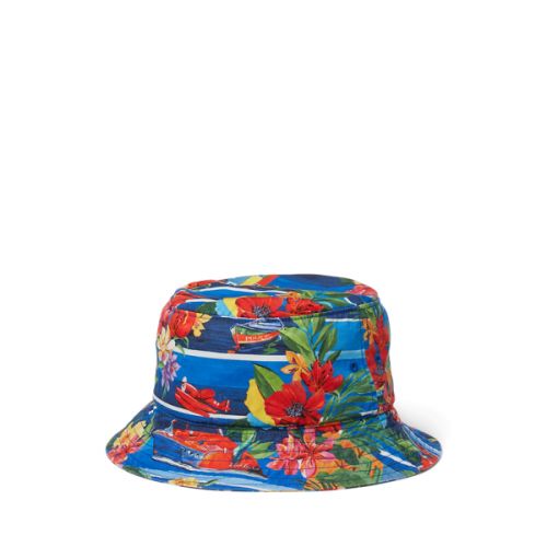 폴로 랄프로렌 Tropical-Print Twill Bucket Hat