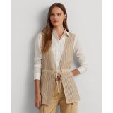 Woven Leather & Cotton-Blend Twill Vest