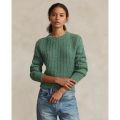Openwork Cotton-Blend Crewneck Sweater
