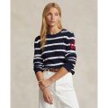 Anchor-Motif Cable Cotton Sweater