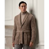 Cable-Knit Cashmere Belted Cardigan