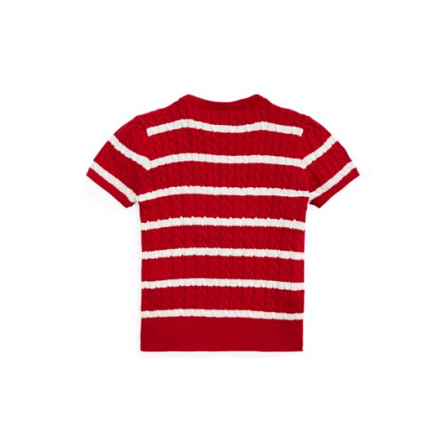 폴로 랄프로렌 Striped Cotton Short-Sleeve Sweater