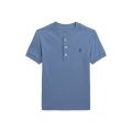 Cotton Jersey Short-Sleeve Henley Shirt
