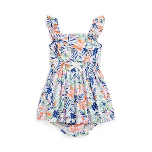 폴로 랄프로렌 Tropical-Print Cotton Dress & Bloomer