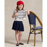 Striped Cotton Sweater & Skirt Set