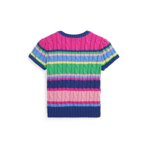 폴로 랄프로렌 Striped Cotton Short-Sleeve Sweater