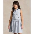 Belted Polo Pony Oxford Shirtdress