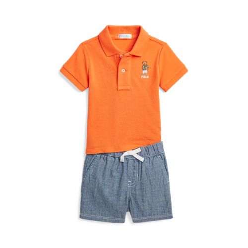 폴로 랄프로렌 Polo Bear Cotton Polo Shirt & Short Set
