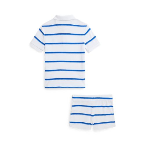 폴로 랄프로렌 Striped Terry Polo Shirt & Short Set