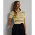 Fair Isle Cotton-Linen Sweater