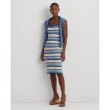 Striped Cotton-Blend Tank Dress