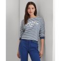 Logo Striped French Terry Top