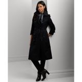 Water-Repellent Belted Twill Trench Coat