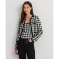 Sequined Houndstooth Cropped Jacket