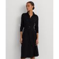 Belted Double-Faced Georgette Shirtdress