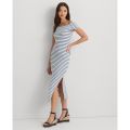 Striped Off-the-Shoulder Midi Dress