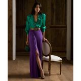 Embellished Jersey Sarong Maxiskirt