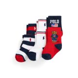 Americana Polo Bear Ankle Sock 6-Pack