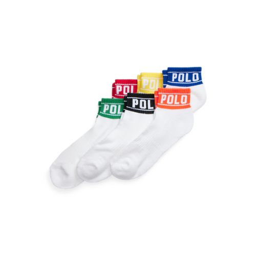 폴로 랄프로렌 Logo Quarter-Length Sock 6-Pack
