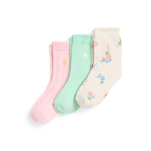 폴로 랄프로렌 Floral Ankle Sock 3-Pack